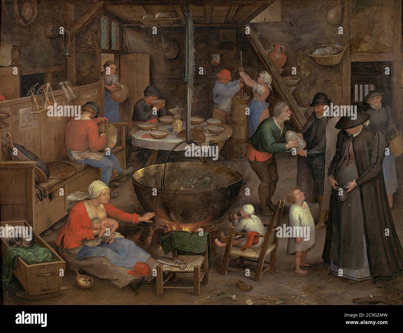 Jan Brueghel (I) - visite aux locataires. Banque D'Images