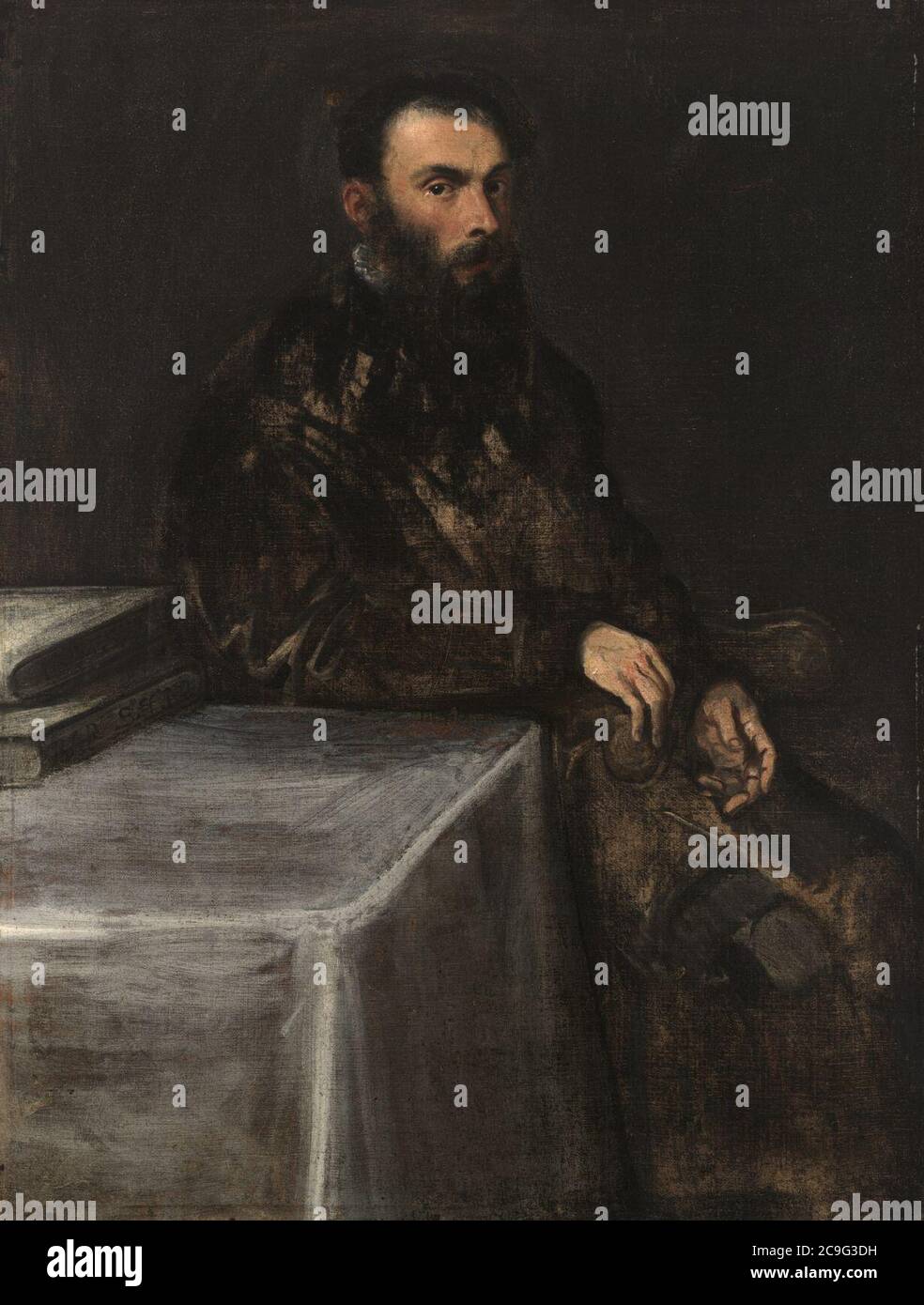 tintoretto-portrait-of-man-banque-d-image-et-photos-alamy