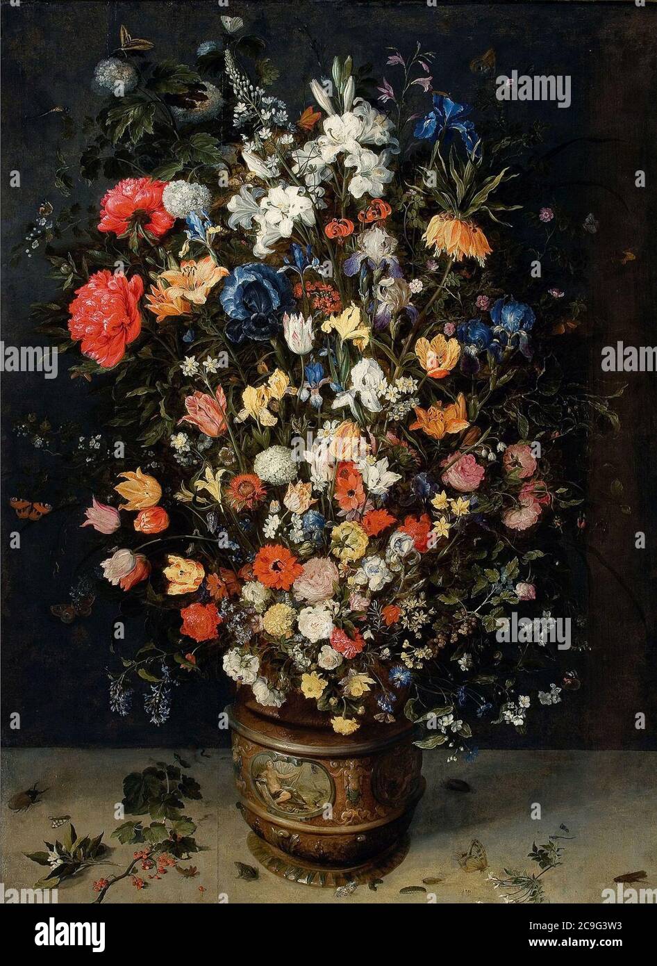 Jan Brueghel I - bouquet de fleurs. Banque D'Images