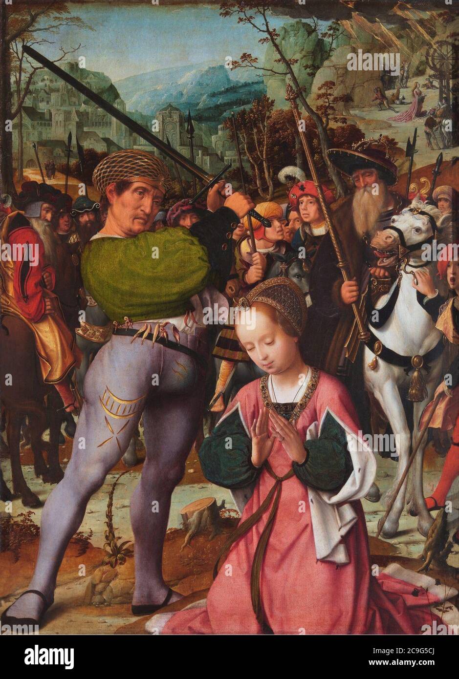 Jan Provoost - le martyre de Sainte Catherine Banque D'Images