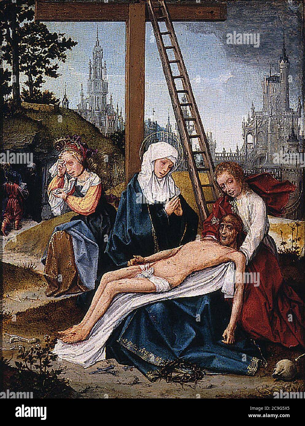 Jan Provoost - Lamentation. Banque D'Images