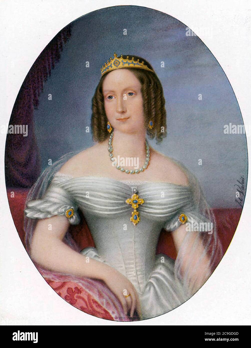 ANNA PAVLOVNA (1795-1865) Reine Consort des pays-Bas, d'origine russe, en 1837 Banque D'Images