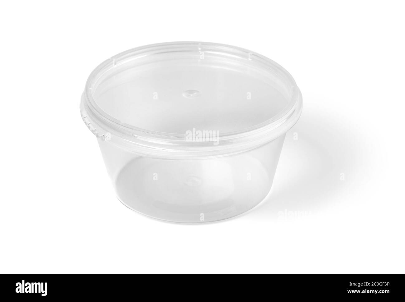 vue d'un pot en plastique vide isolé sur fond blanc avec un chemin de découpe Banque D'Images vue d'un pot en plastique vide isolé sur fond blanc avec un chemin de découpe Banque D'Images