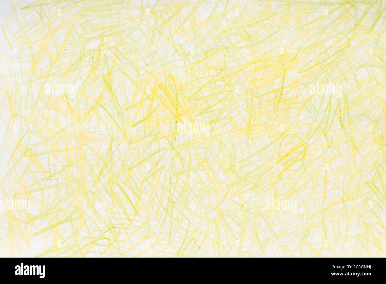 couleur jaune crayon abstrait dessin papier texture de fond Banque D'Images