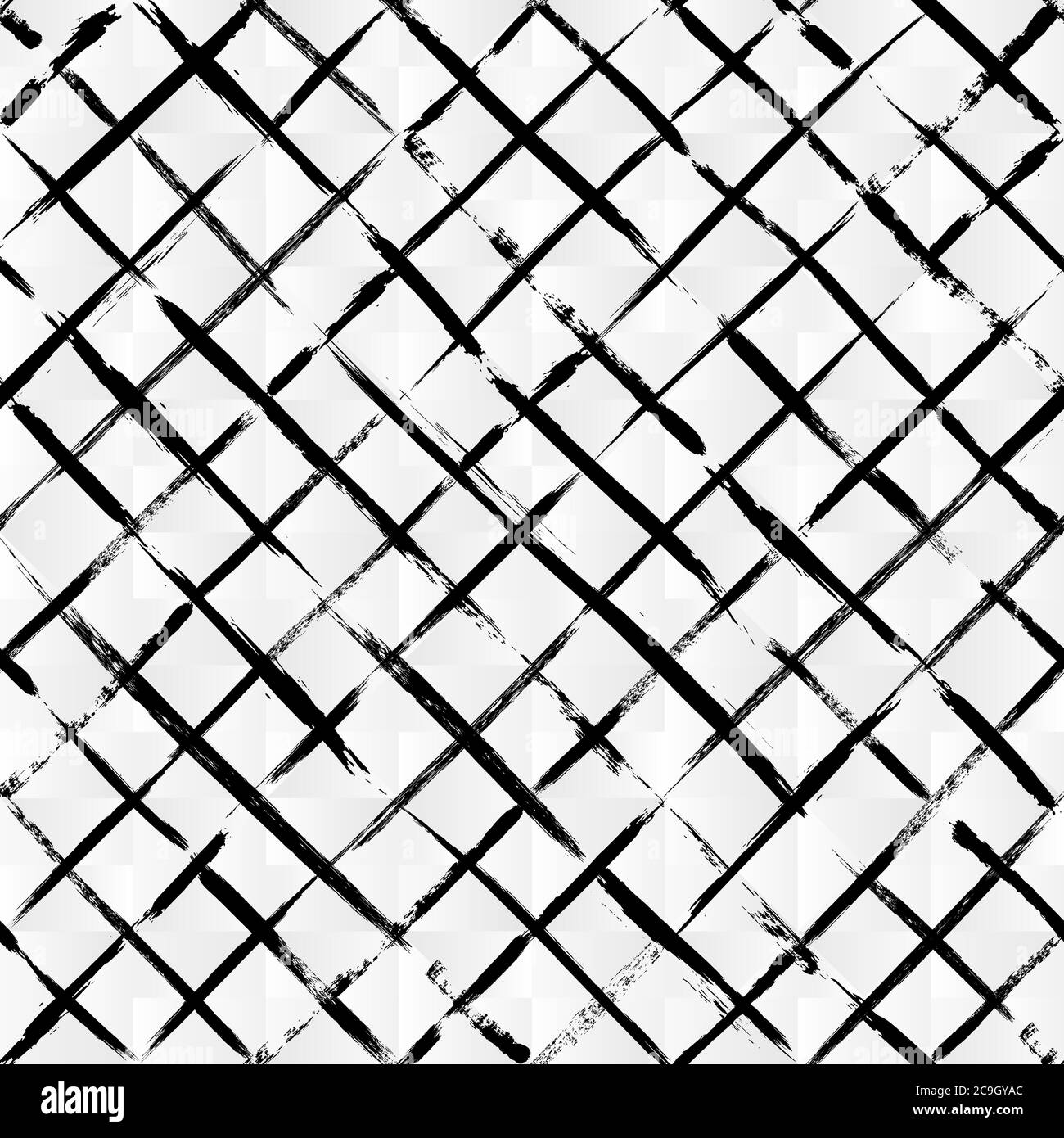 arrière-plan abstrait à motif géométrique, avec traits et éclaboussures, noir et blanc, sans couture Illustration de Vecteur