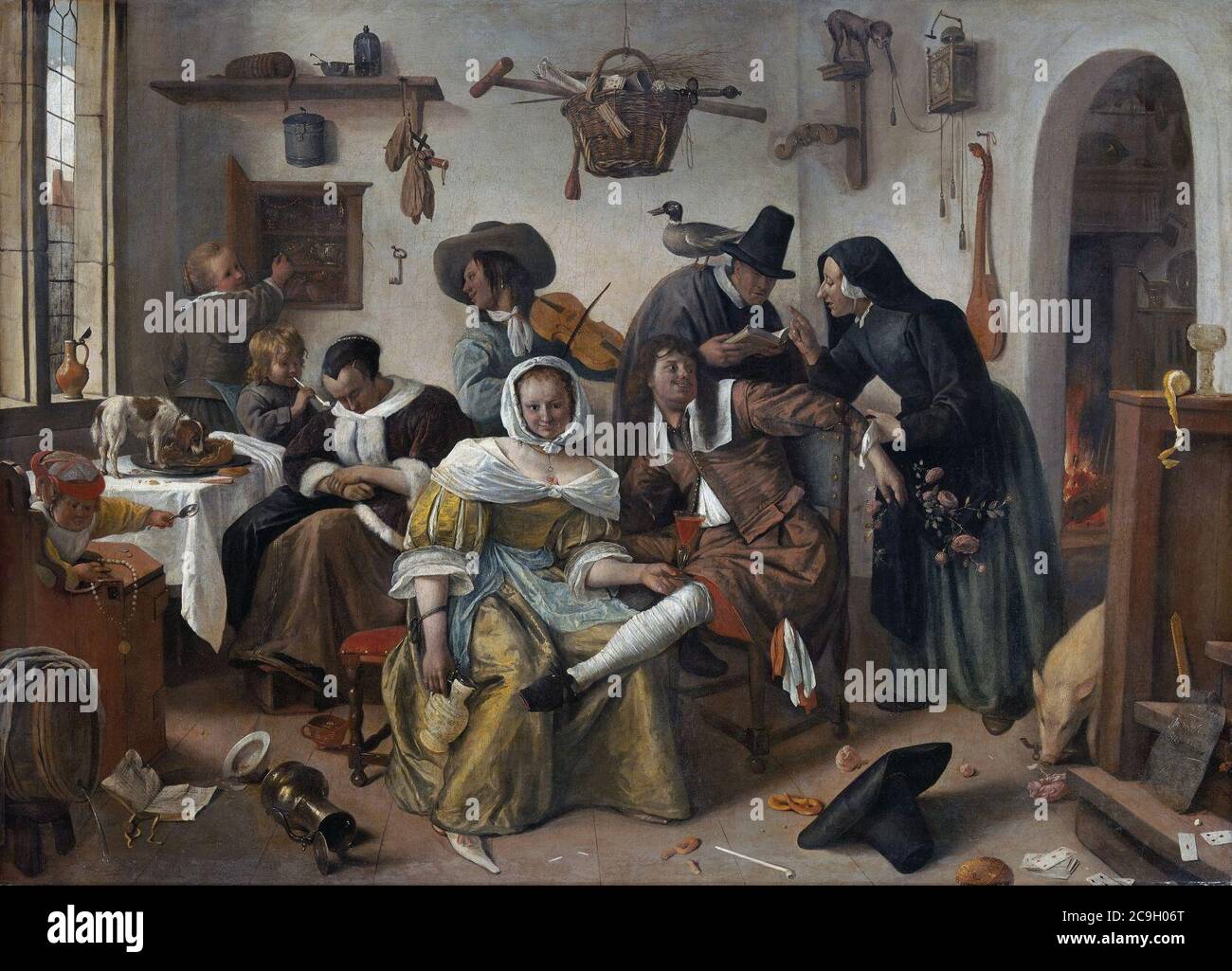 Jan Steen - Méfiez-vous du luxe (’in Weelde Siet TOE‥9D) Banque D'Images