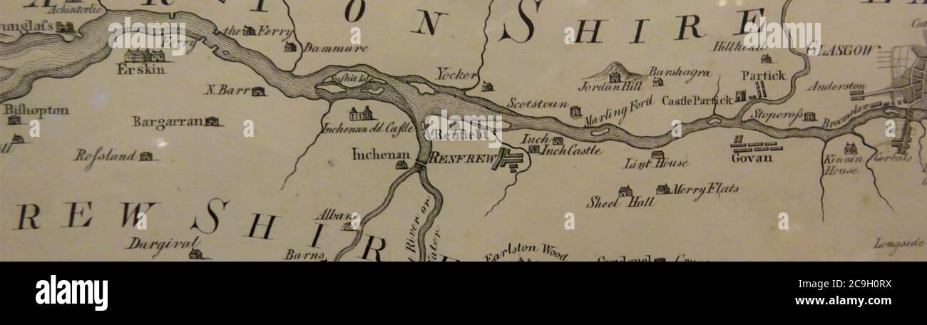 Relevé de James Watt de la rivière Clyde. Banque D'Images