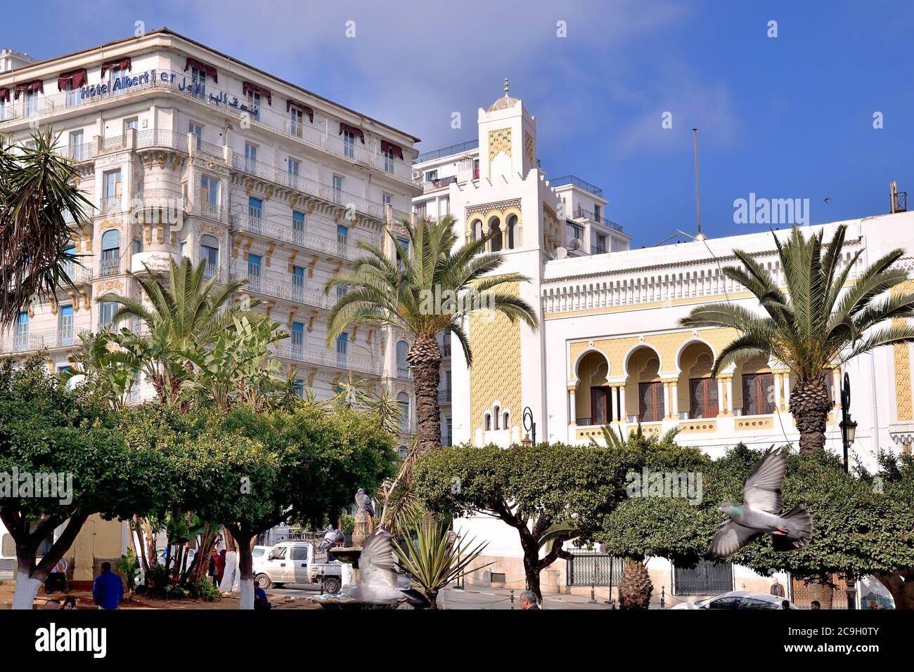 ALGER, CAPITALE DE L'ALGÉRIE, AFRIQUE DU NORD. ARCHITECTURE COLONIALE ART DÉCO Banque D'Images