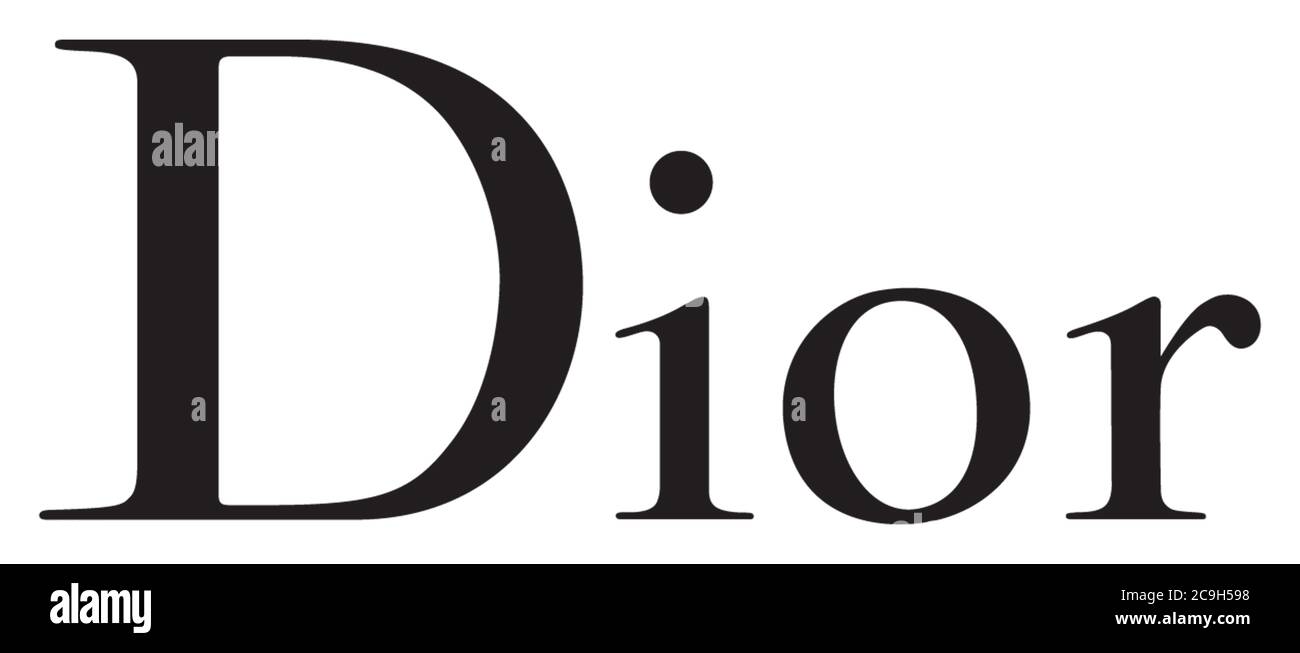 Logo Dior, marque de luxe, marque de mode, exempté, fond blanc Banque D'Images