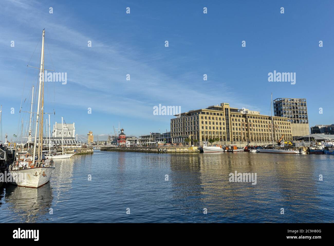 Un paysage au Victoria Alfred, Waterfront, Cape Town, Afrique du Sud Banque D'Images