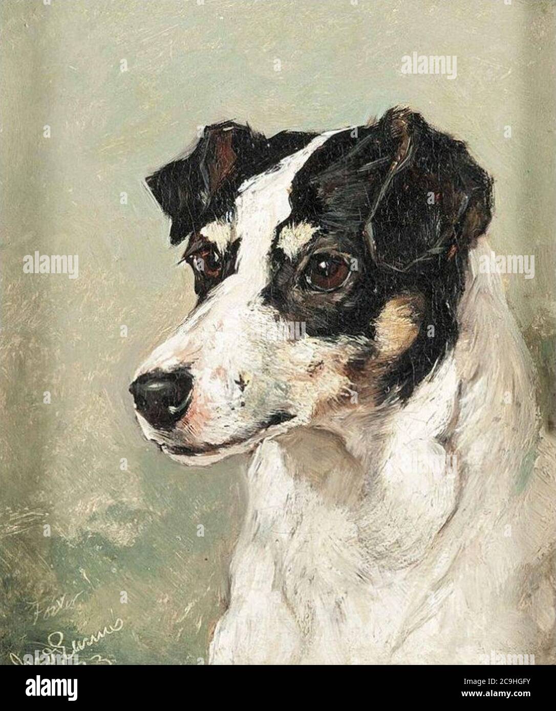 Jack Russel par John Emms, 1873. Banque D'Images