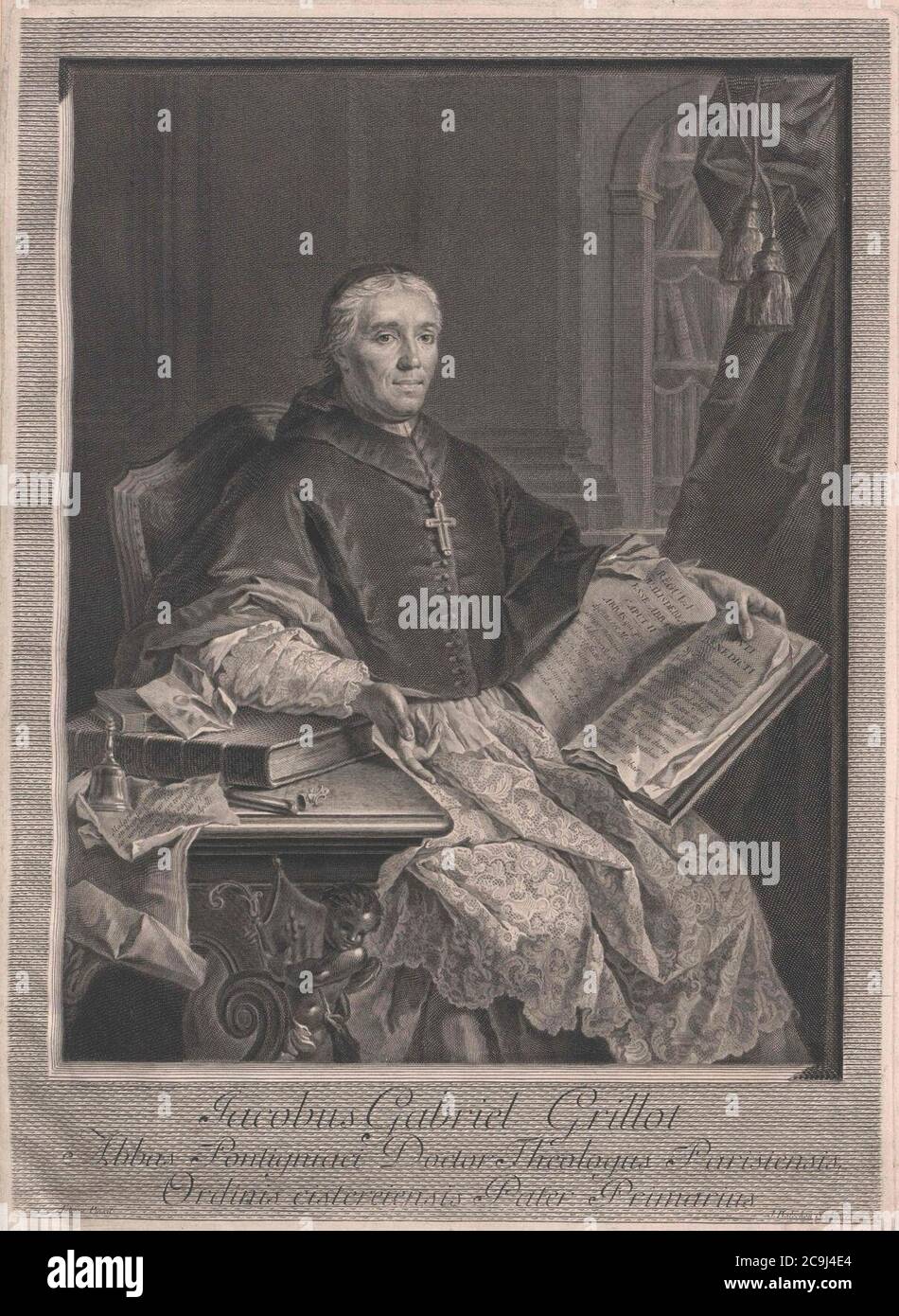 Jacques-Gabriel Grillot, 1742-1764 abbe de Pontigny. Banque D'Images