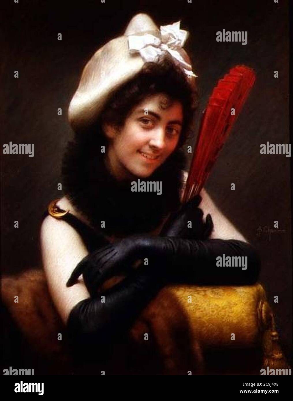 Jacquet Coquettish sourire. Banque D'Images