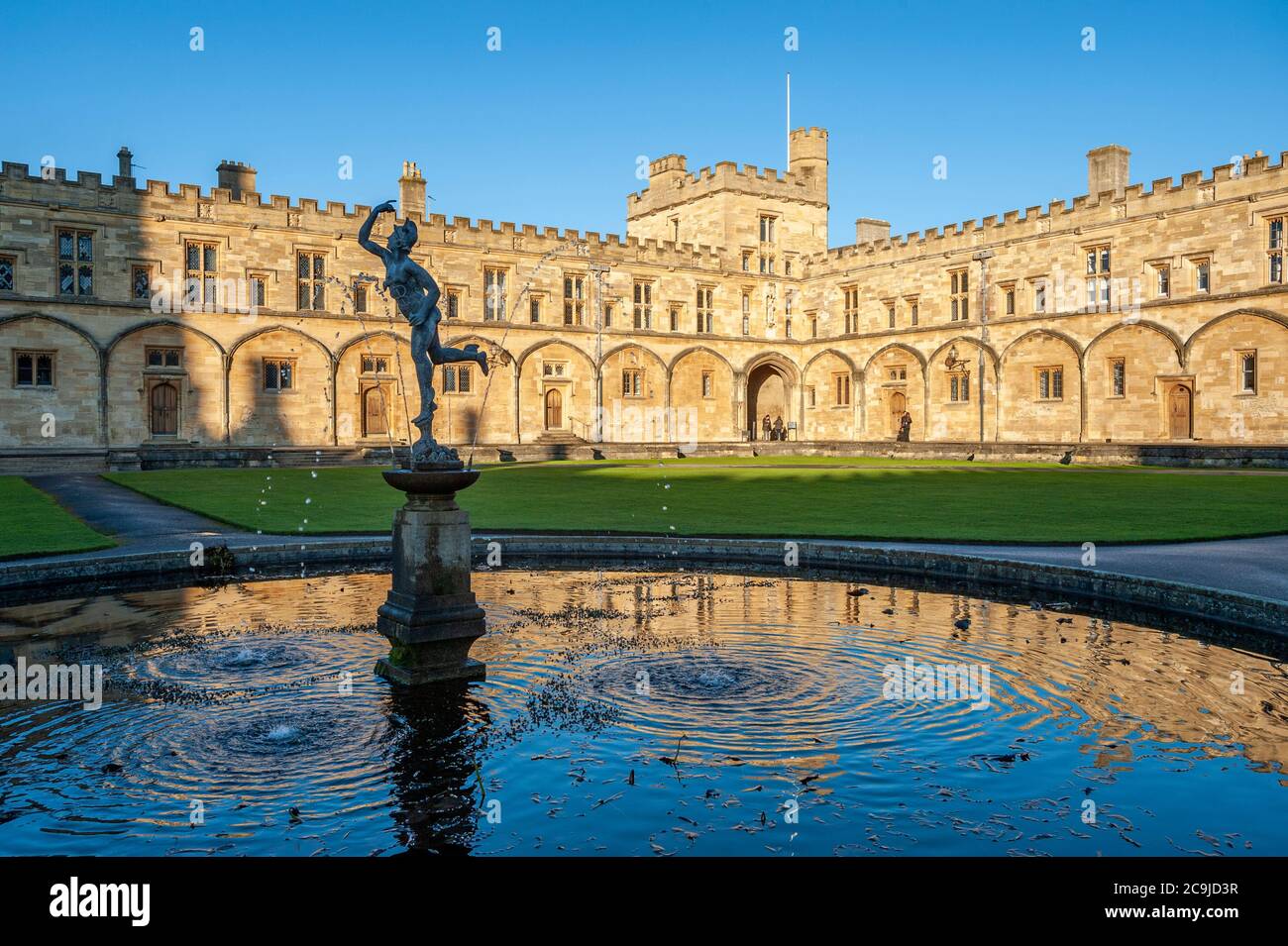 La fontaine Mercury, Tom Quad, Christ Church, Oxford, Royaume-Uni Banque D'Images
