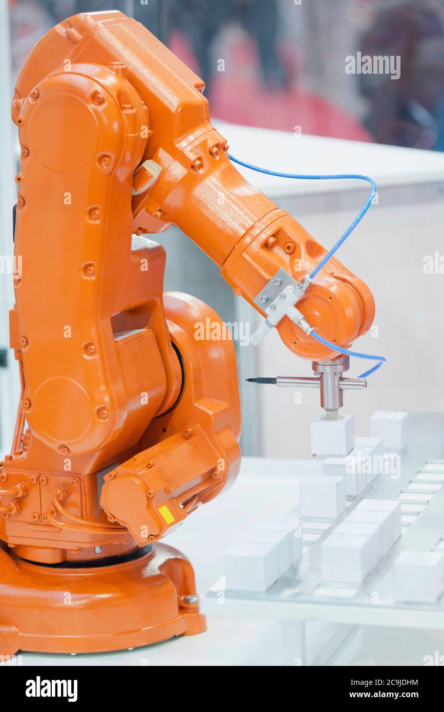 Bras robotique industrielle. Banque D'Images