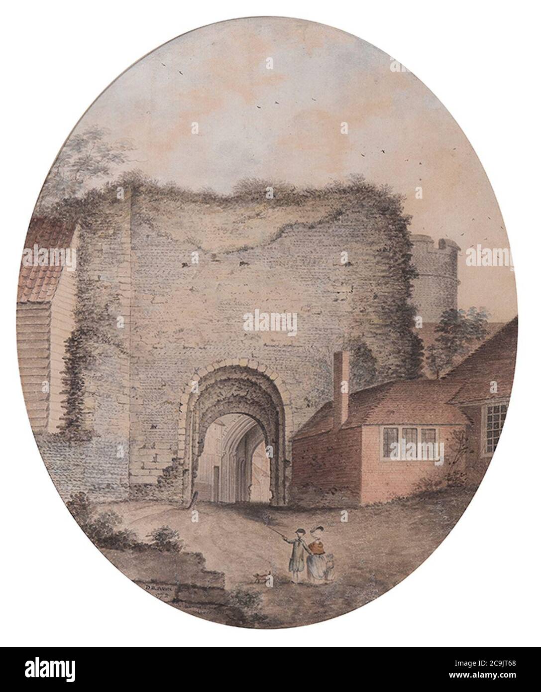 James Lambert Junior - Lambert-93532 - Castle Gateway du Sud, Lewes - 1772. Banque D'Images