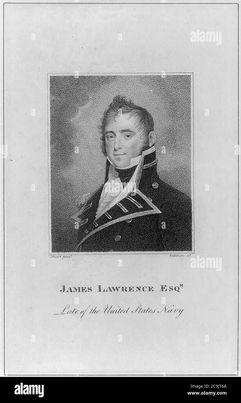 James Lawrence Esqr. Tardif de la marine des États-Unis - Stuart pinxt ; Rollinson sct. Banque D'Images