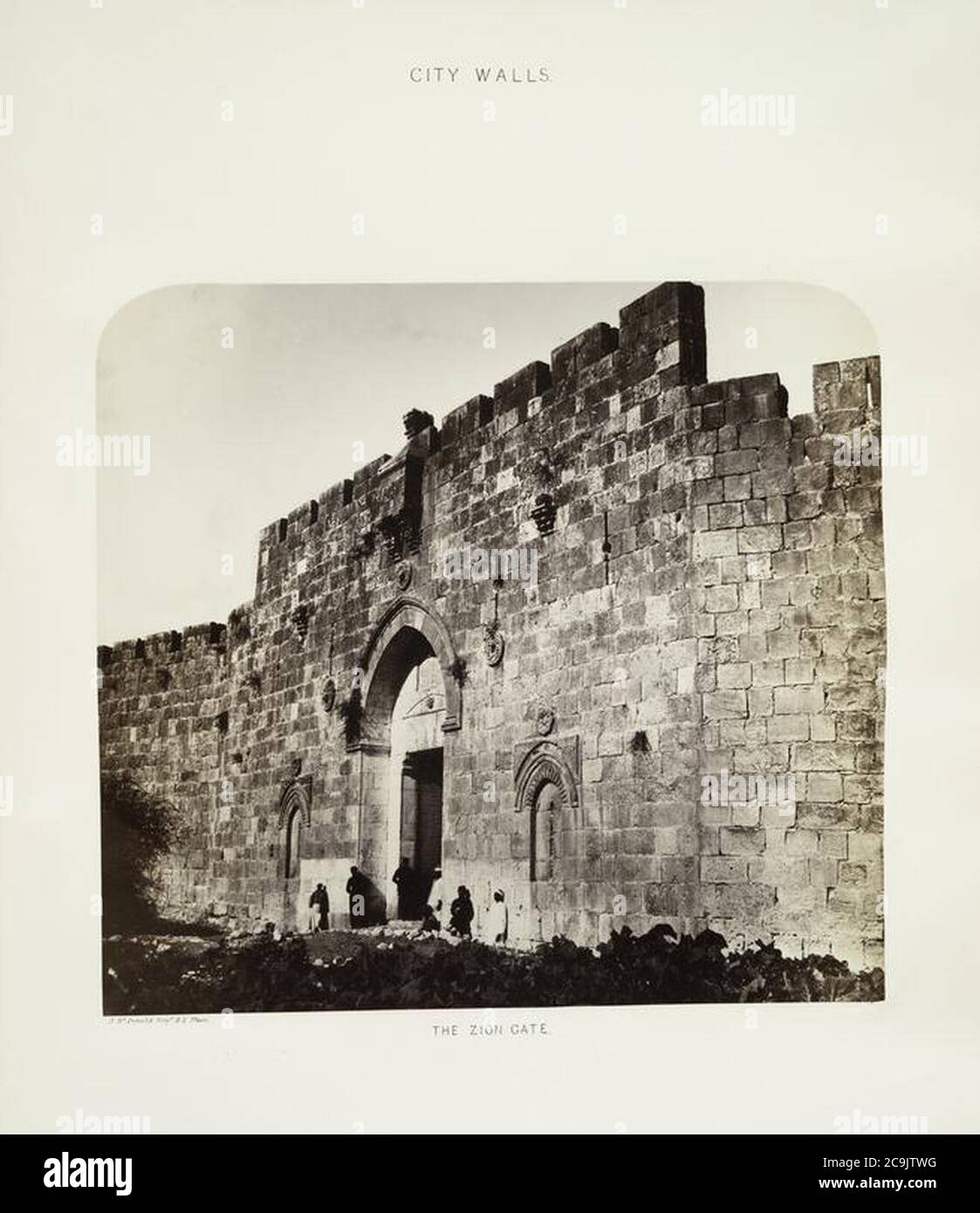 James McDonald. Les murs de la ville, la porte de Zion. 1865. Banque D'Images