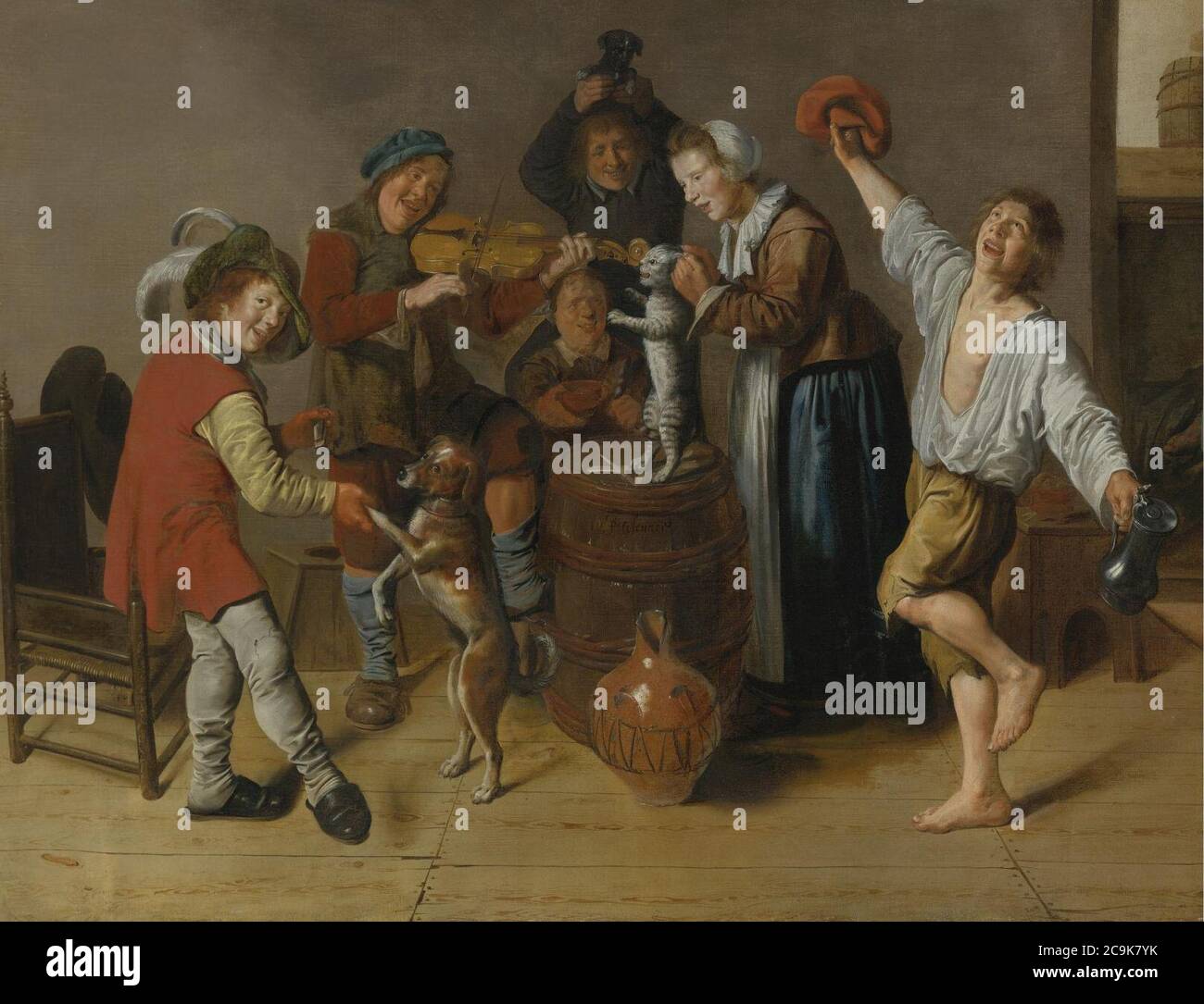 Jan Miense Molenaer - enfants jouant et se merrymaking N08404-15-lr-1. Banque D'Images