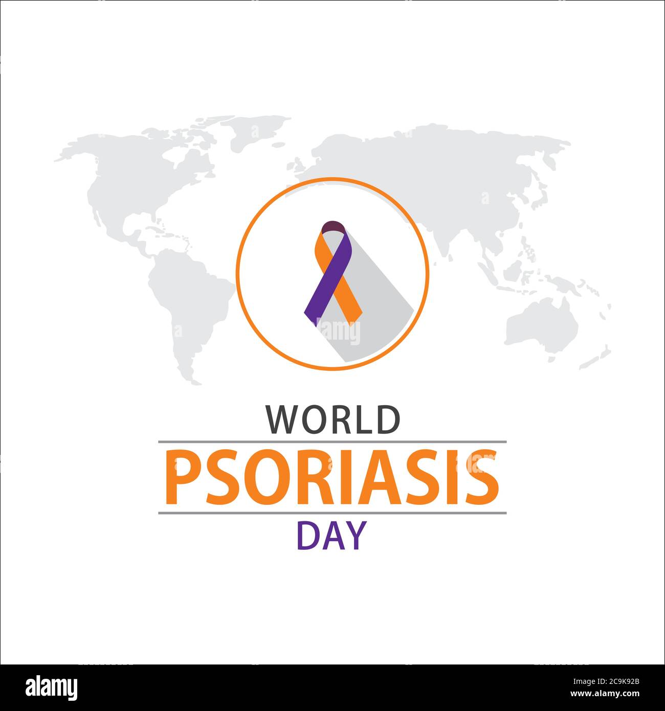 illustration vectorielle de la conception de l'affiche de la journée mondiale du psoriasis Illustration de Vecteur