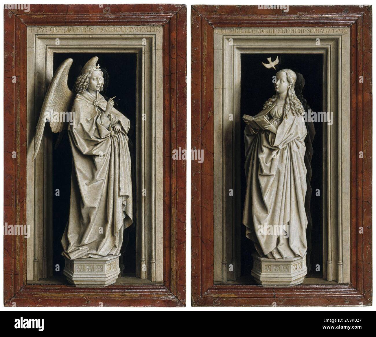 Jan van Eyck, vers 1390-1441 - The Annuciation diptych Banque D'Images