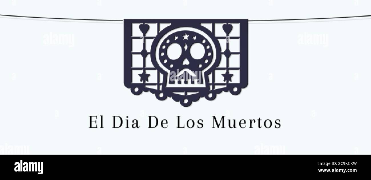 Vente bannière web pour le Dia de Muertos, Day of the Dead, promotions Illustration de Vecteur