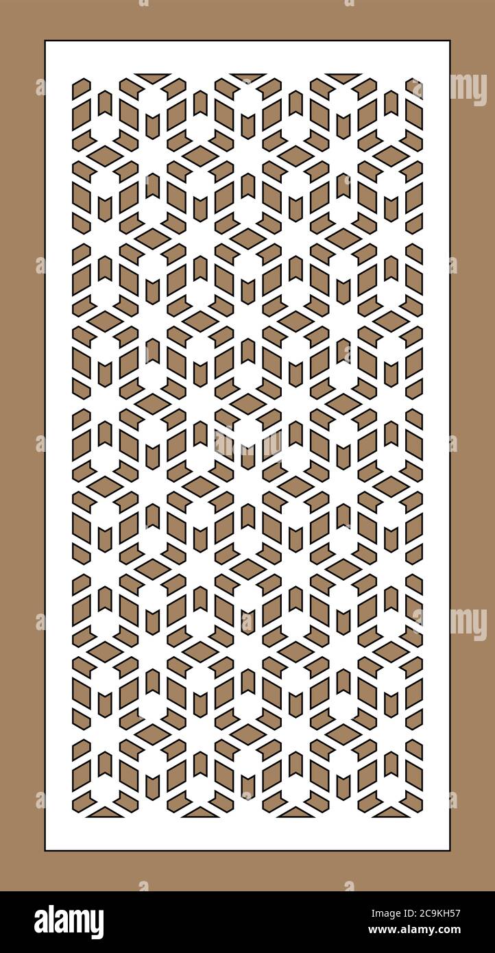 Mur décoratif arabe islamique, écran, motif panneau avec étoiles. Kit de modèle vectoriel. Jeu de panneaux vectoriels décoratifs pour la découpe au laser. Modèle pour Illustration de Vecteur Mur décoratif arabe islamique, écran, motif panneau avec étoiles. Kit de modèle vectoriel. Jeu de panneaux vectoriels décoratifs pour la découpe au laser. Modèle pour Illustration de Vecteur