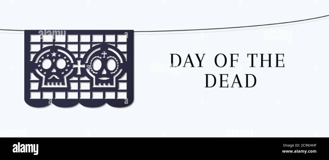 Bannière « Day of the Dead sale ». Affiche de liquidation de dia de Muertos Illustration de Vecteur