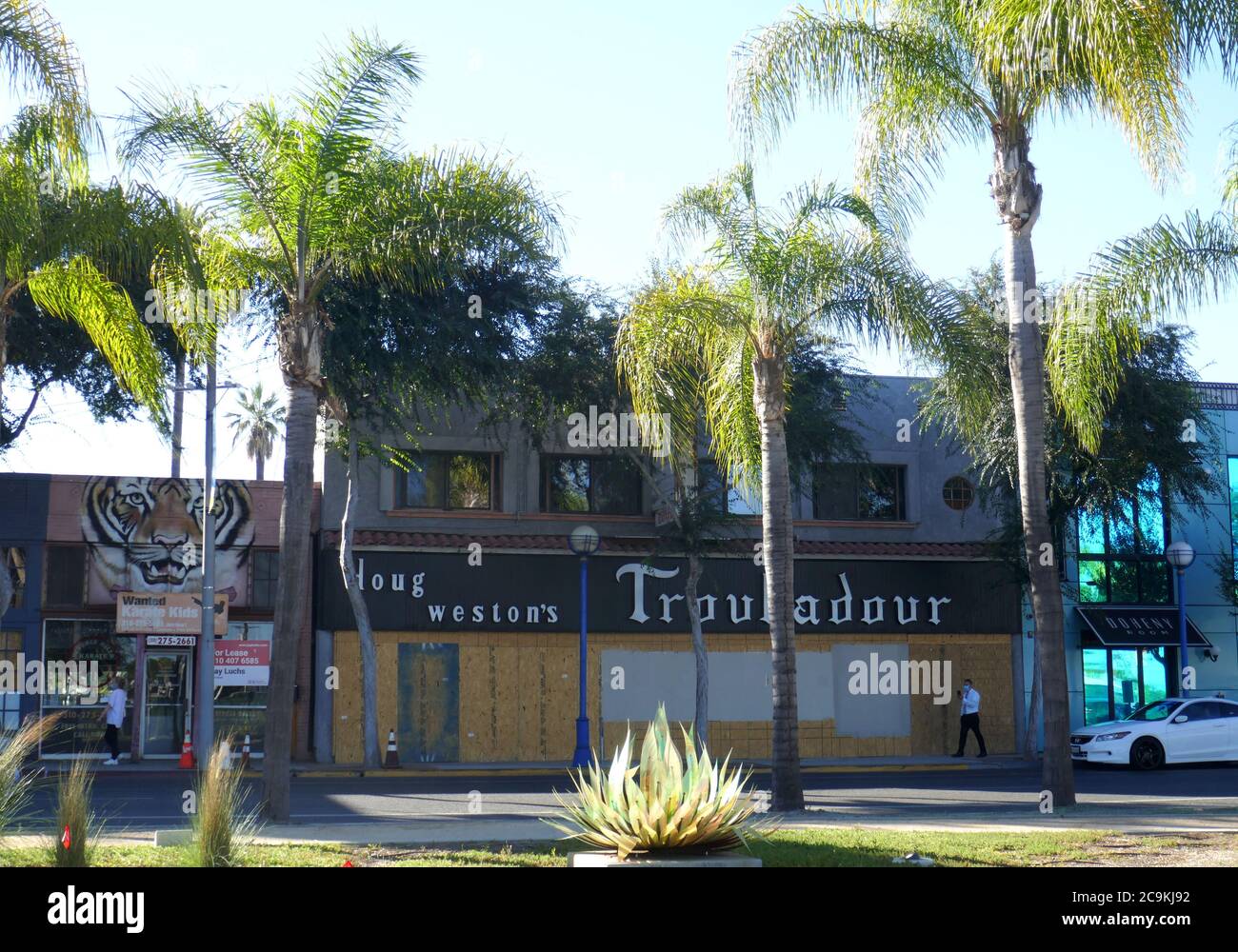 West Hollywood, Californie, États-Unis 31 juillet 2020 UNE vue générale de l'atmosphère de embarqué Troubadour pendant la pandémie de coronavirus Covid-19 le 31 juillet 2020 à West Hollywood, Californie, États-Unis. Photo par Barry King/Alay stock photo Banque D'Images