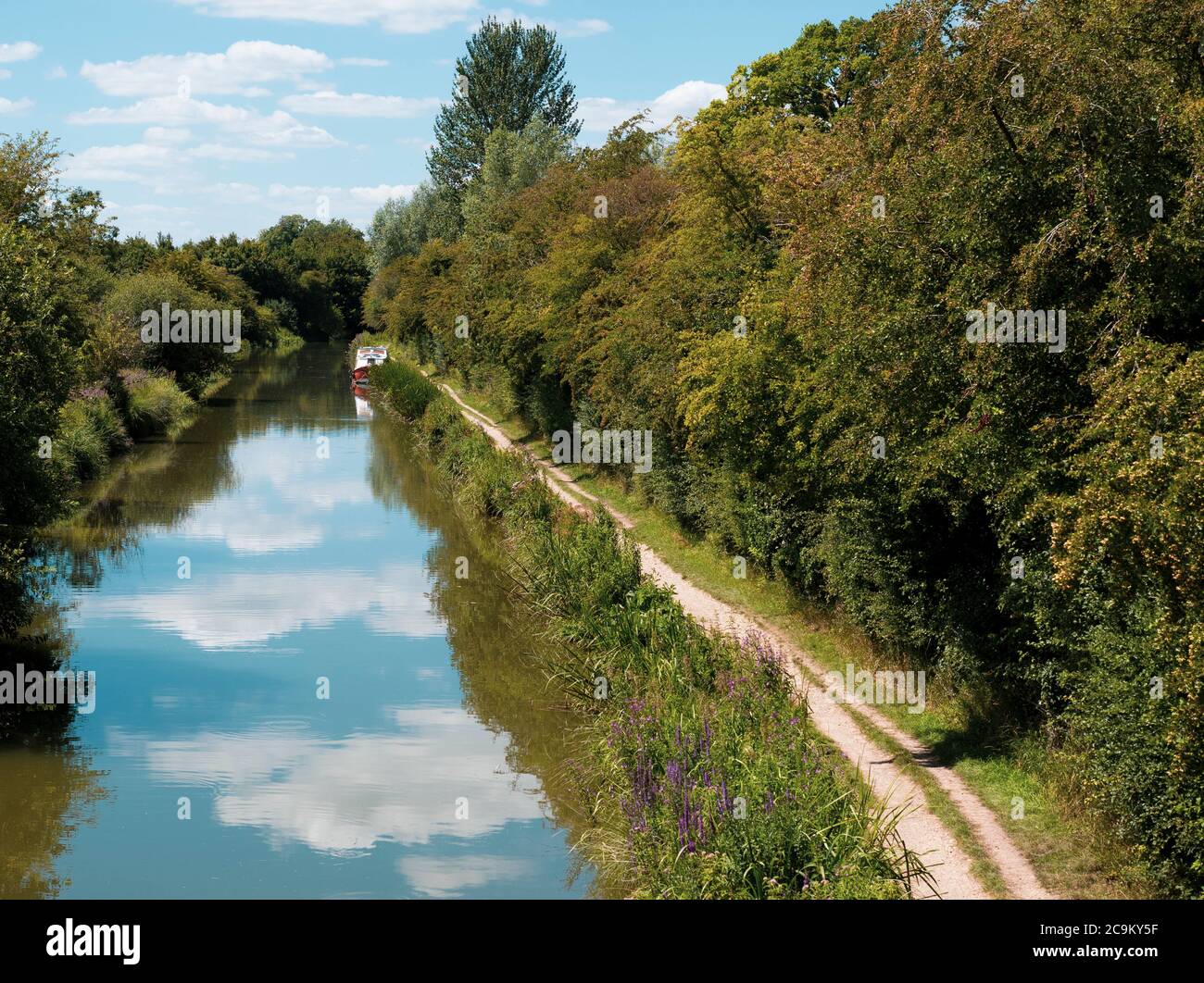 Photographie de paysage de Kennett et Avon Canal, Kintbury, Hungerford, Berkshire, Angleterre, Royaume-Uni, GB. Banque D'Images