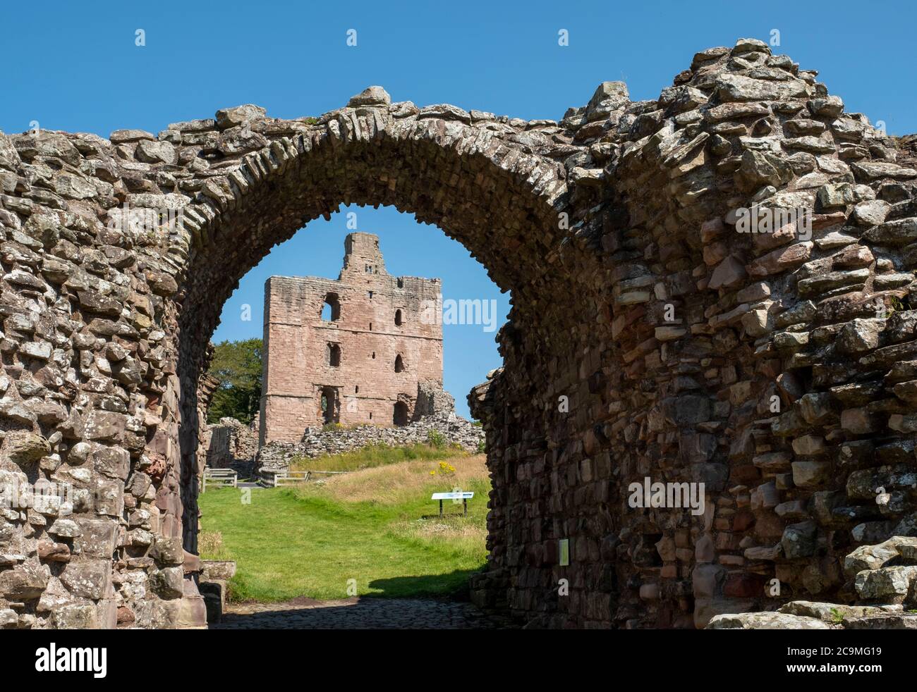 Château de Norham, Northumberland, Angleterre. Banque D'Images