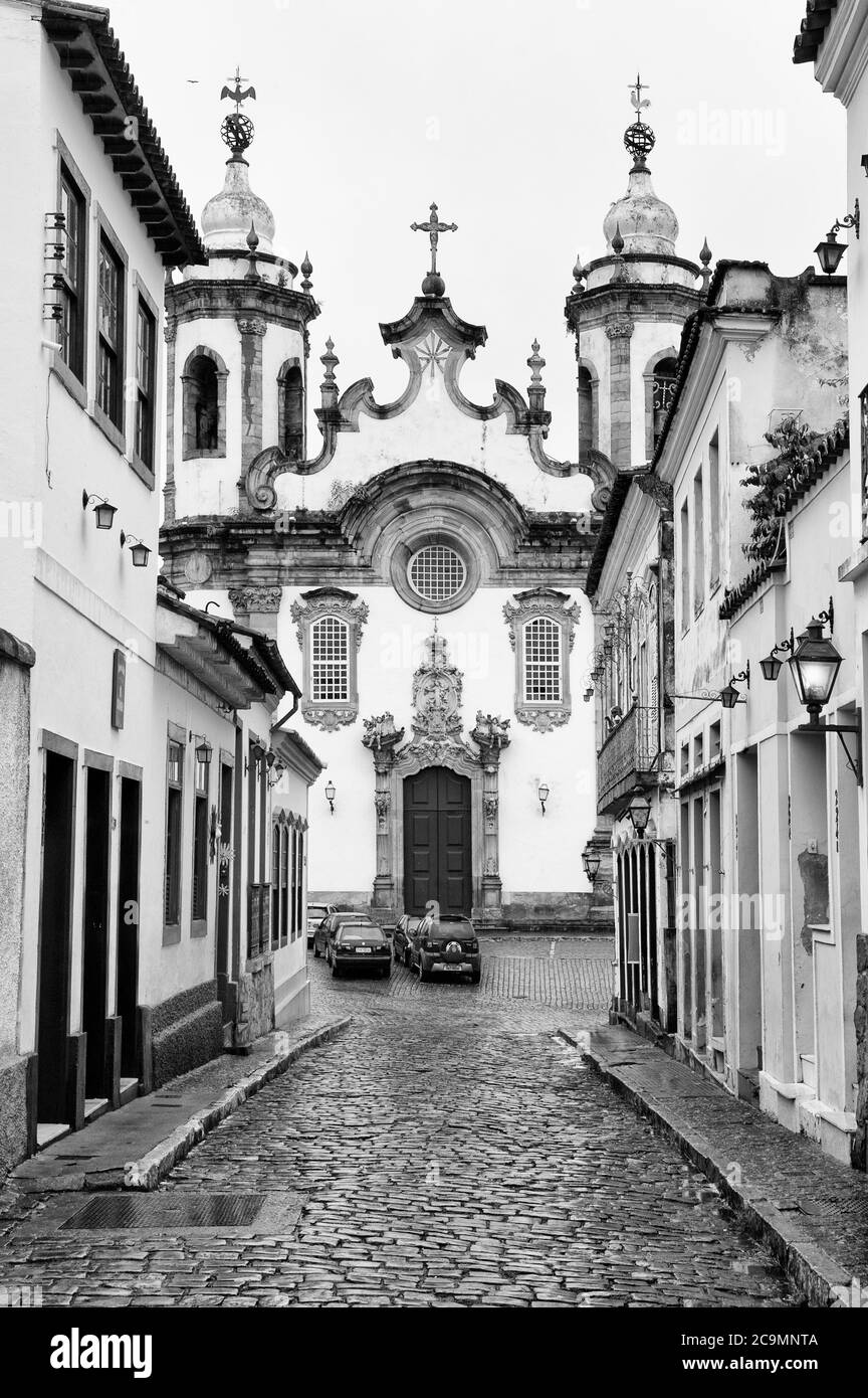 Sao Francisco de Assis Church, de l'intérieur, Sao Joao del Rey, Minas Gerais, Brésil Banque D'Images