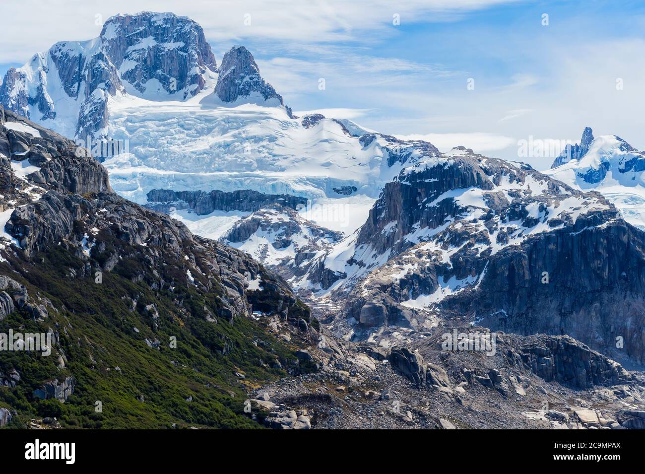 Parc national de Laguna San Rafael, vue aérienne, région d'Aysen, Patagonie, Chili Banque D'Images