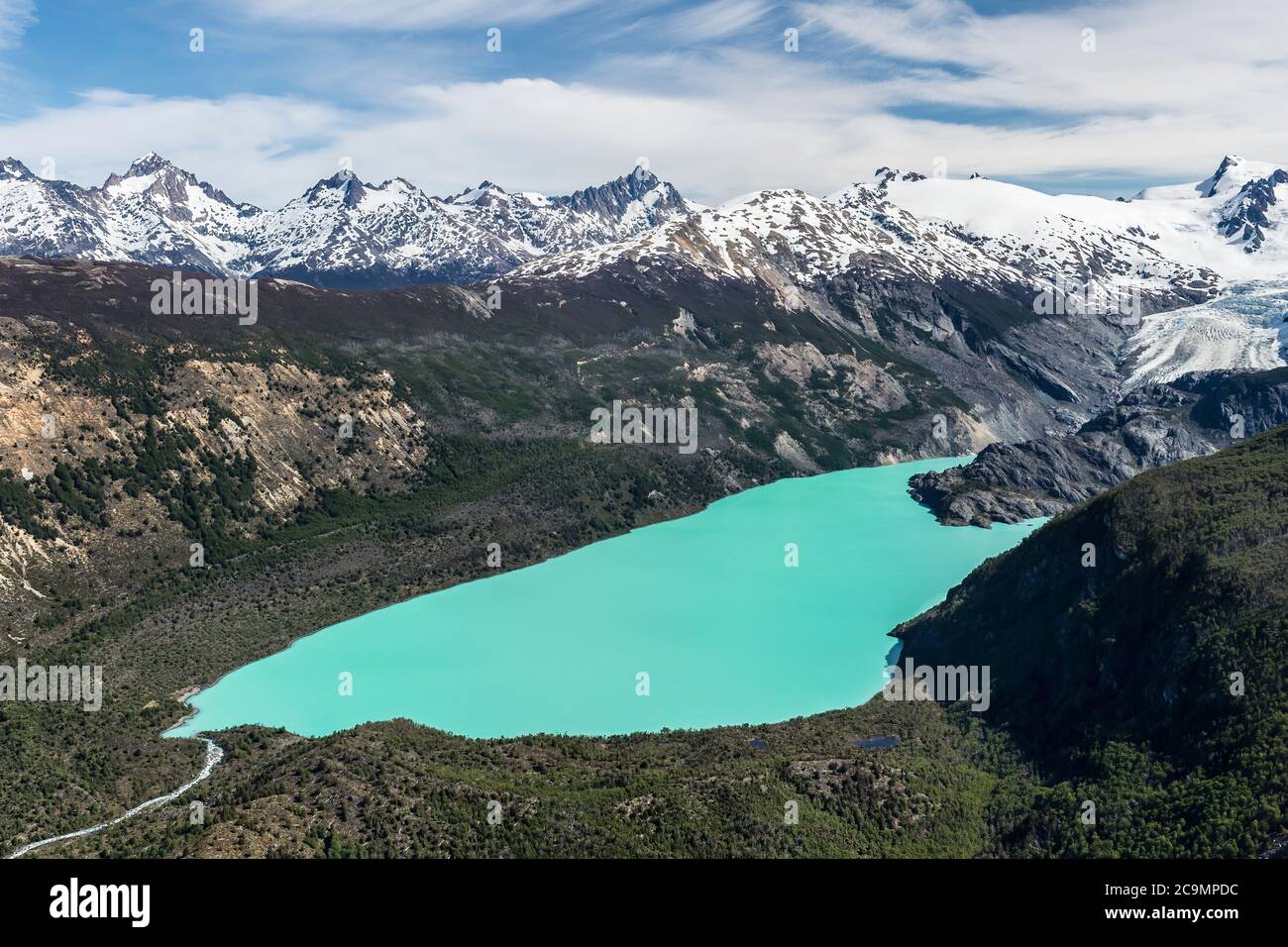 Parc national de Laguna San Rafael, vue aérienne, région d'Aysen, Patagonie, Chili Banque D'Images
