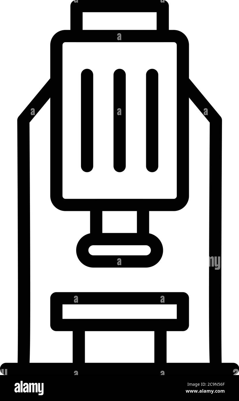 Icône d'équipement métallurgique, style de contour Illustration de Vecteur