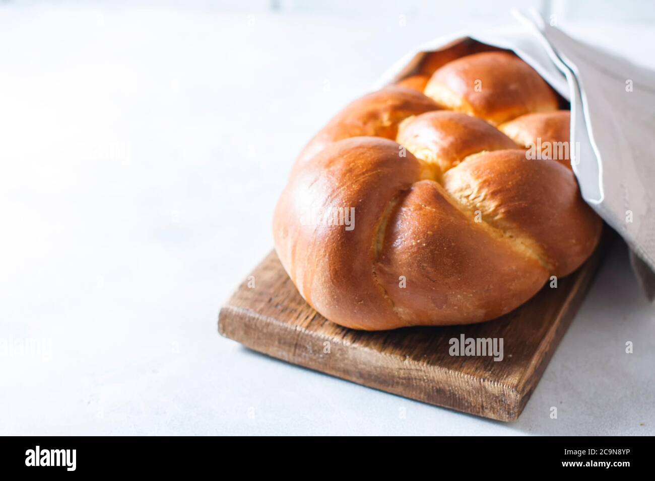 Pain au challah maison, sélection. Pain traditionnel Banque D'Images
