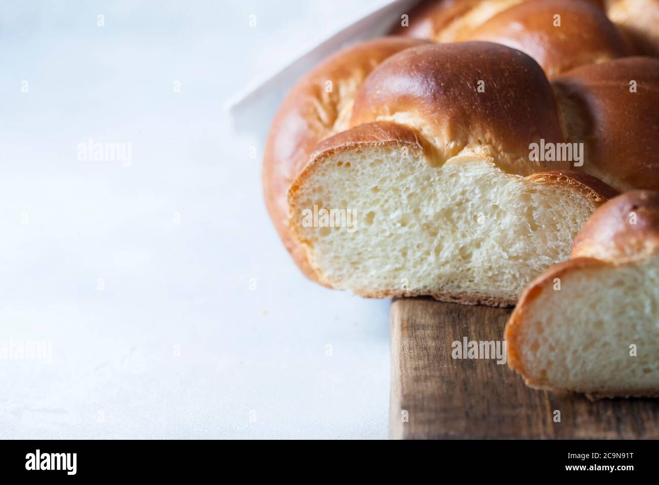 Pain au challah maison, sélection. Pain traditionnel Banque D'Images