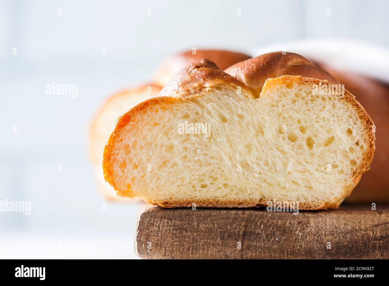 Pain au challah maison, sélection. Pain traditionnel Banque D'Images