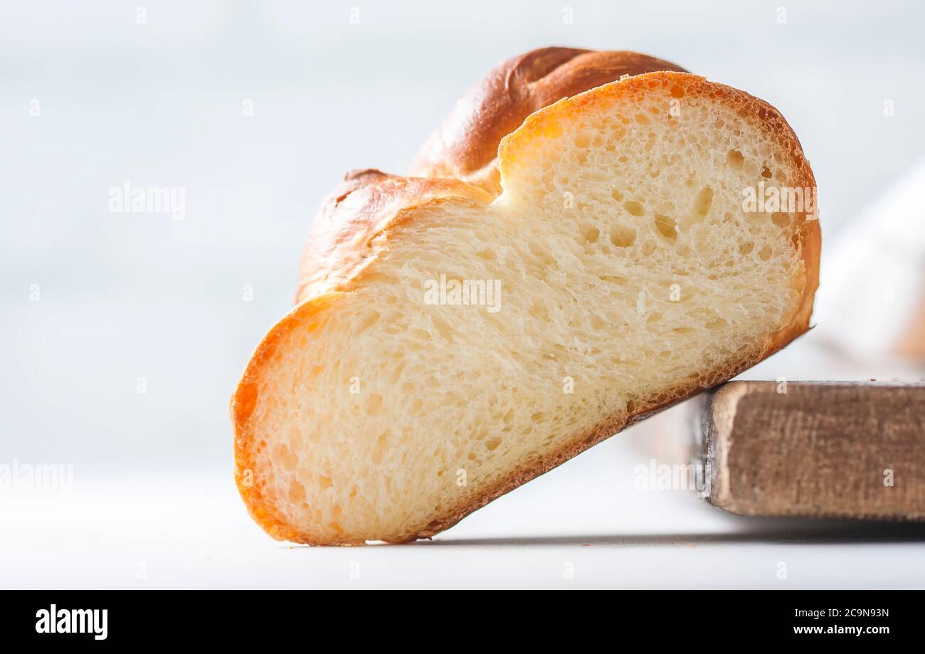 Pain au challah maison, sélection. Pain traditionnel Banque D'Images
