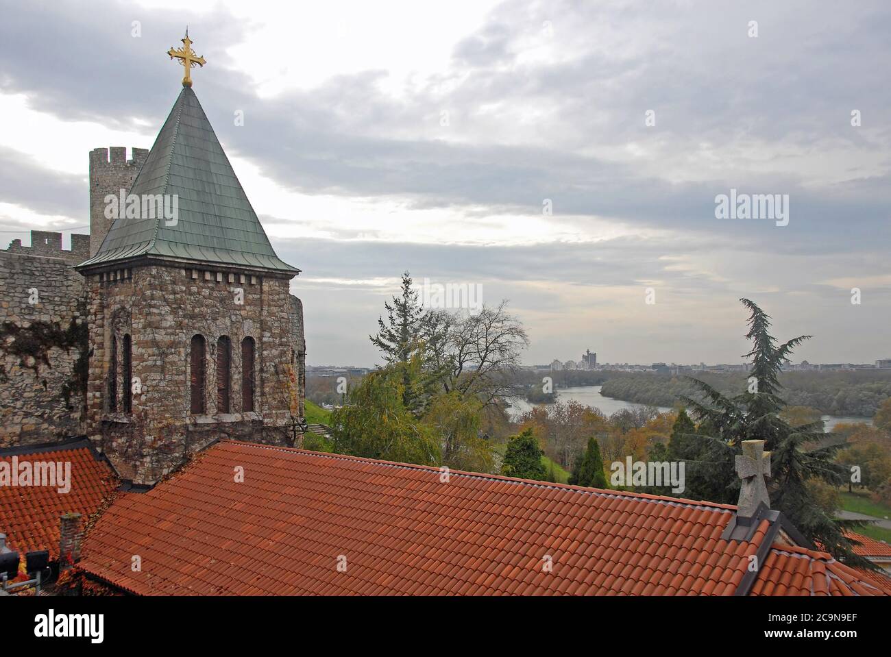 Église de Ruzica à Belgrade, Serbie. Le nom signifie l'église Little Rose et c'est une église orthodoxe serbe dans le parc Kalemegdan près de la forteresse de Belgrade Banque D'Images