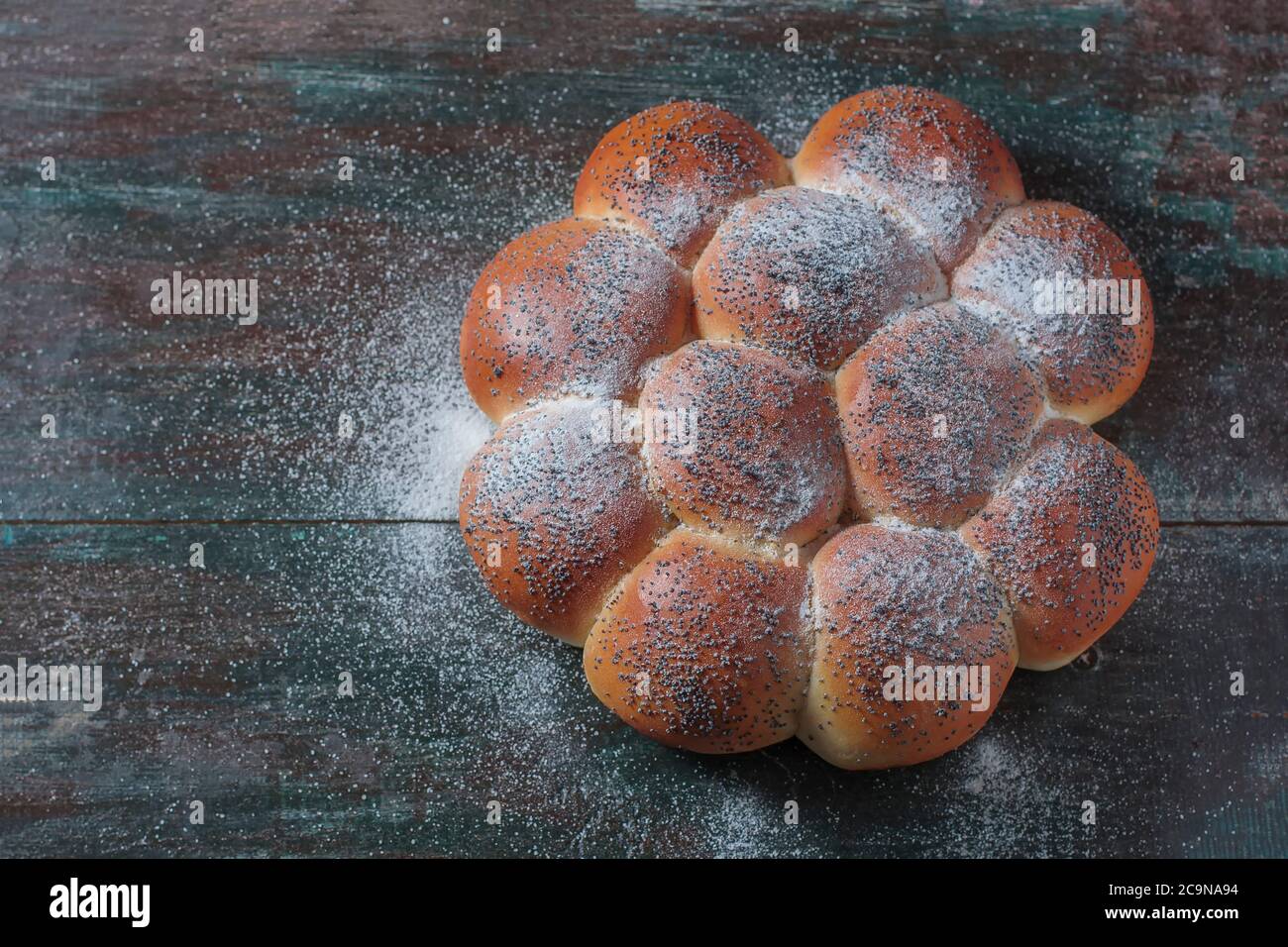 Pain au challah maison, sélection. Pain traditionnel Banque D'Images