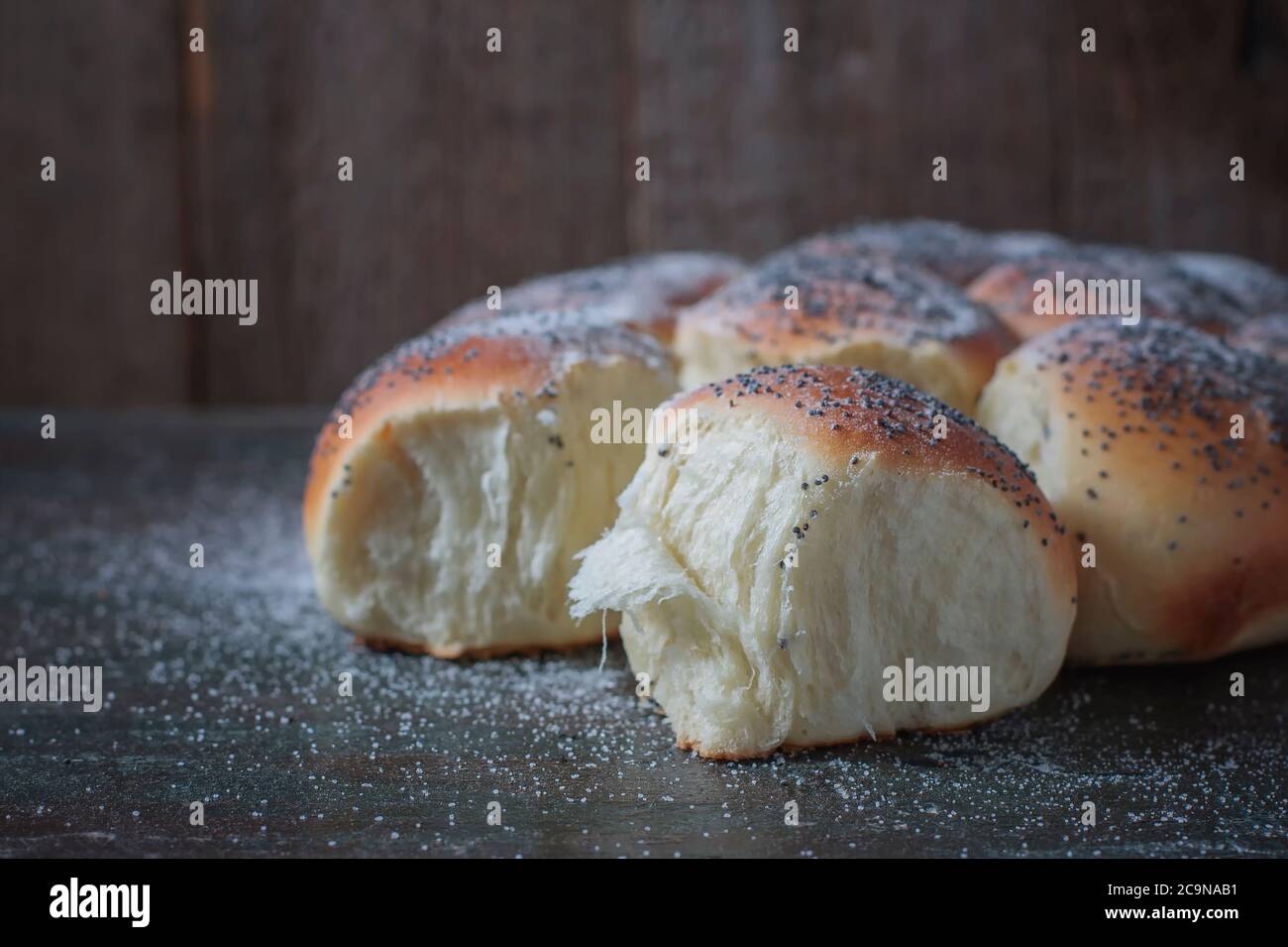 Pain au challah maison, sélection. Pain traditionnel Banque D'Images