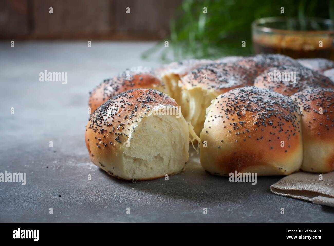 Pain au challah maison, sélection. Pain traditionnel Banque D'Images