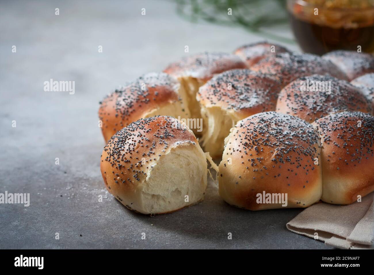 Pain au challah maison, sélection. Pain traditionnel Banque D'Images