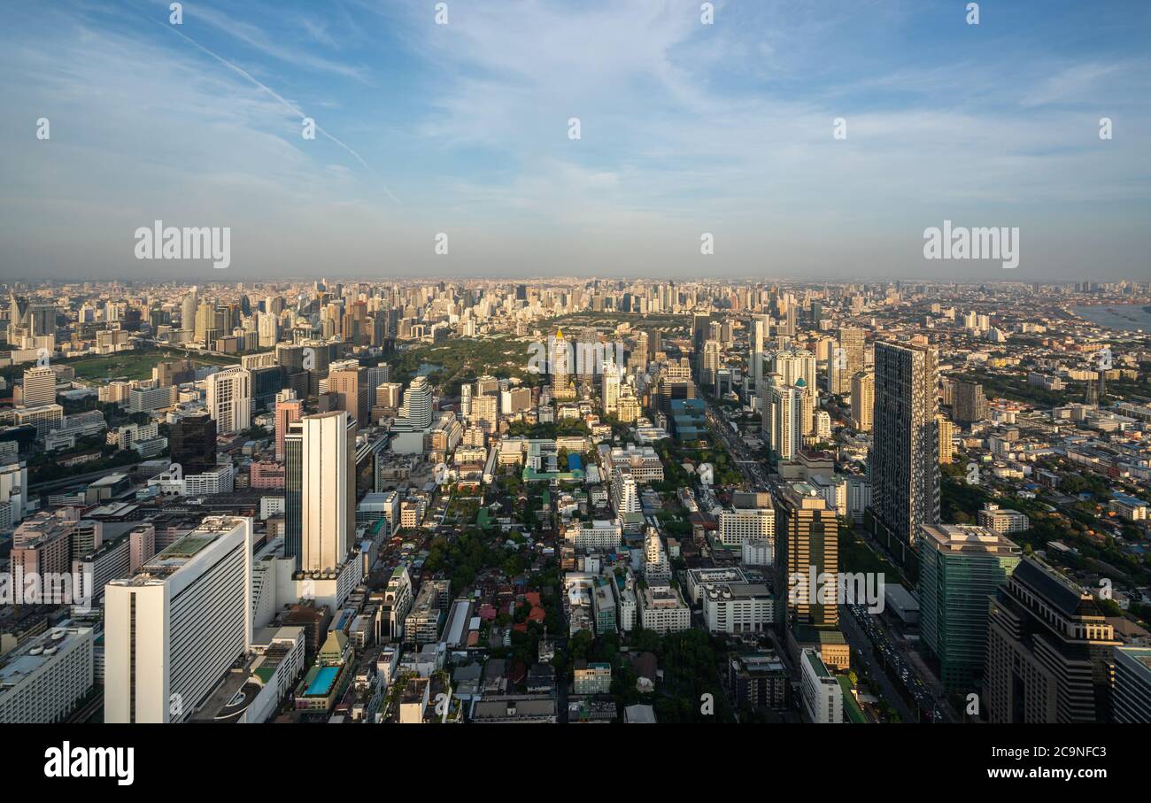 Paysage urbain et horizon de la ville de Bangkok, Thaïlande. Banque D'Images