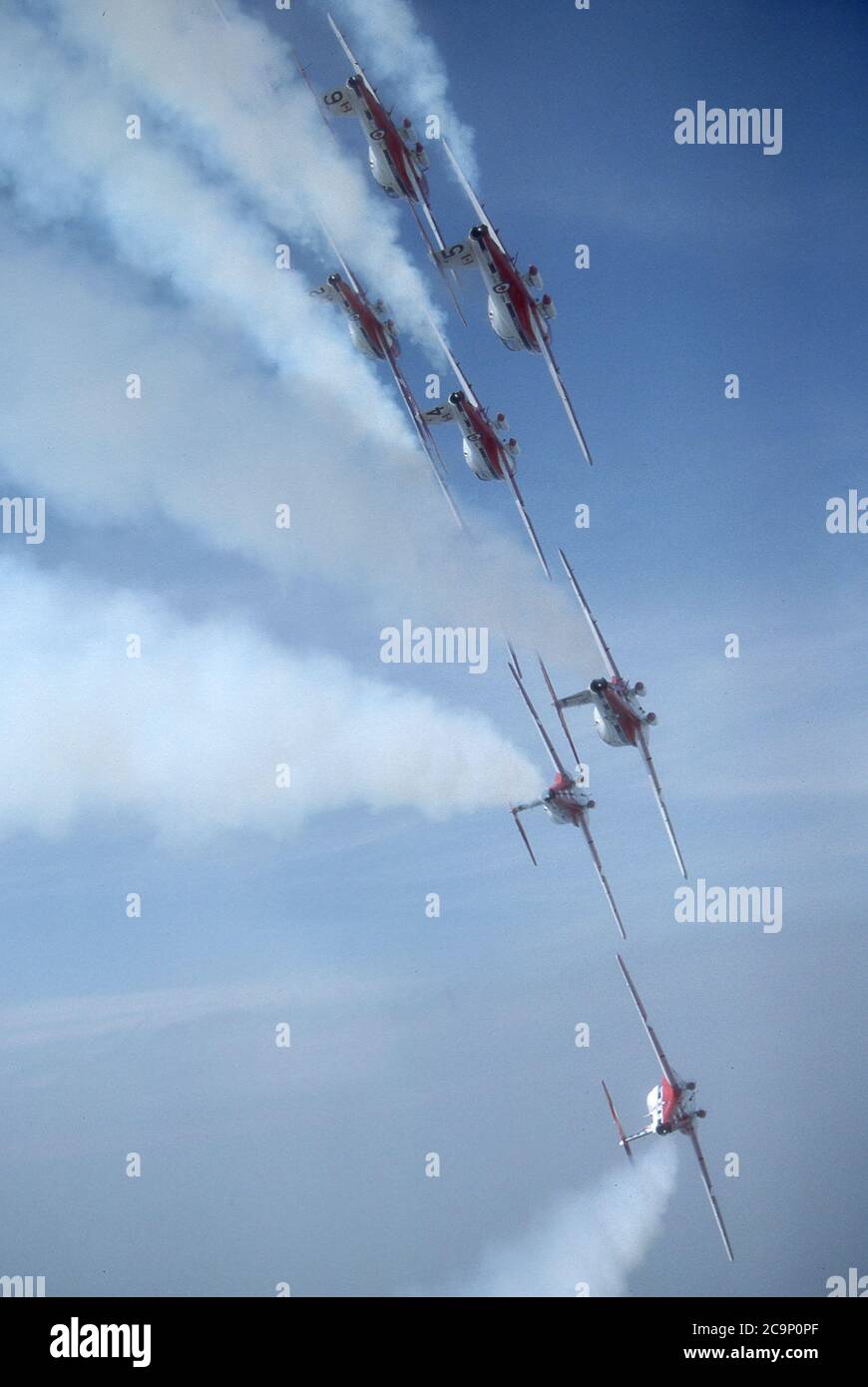 À BORD DE L'ÉQUIPE ACROBATIQUE SNOWBIRDS. Banque D'Images