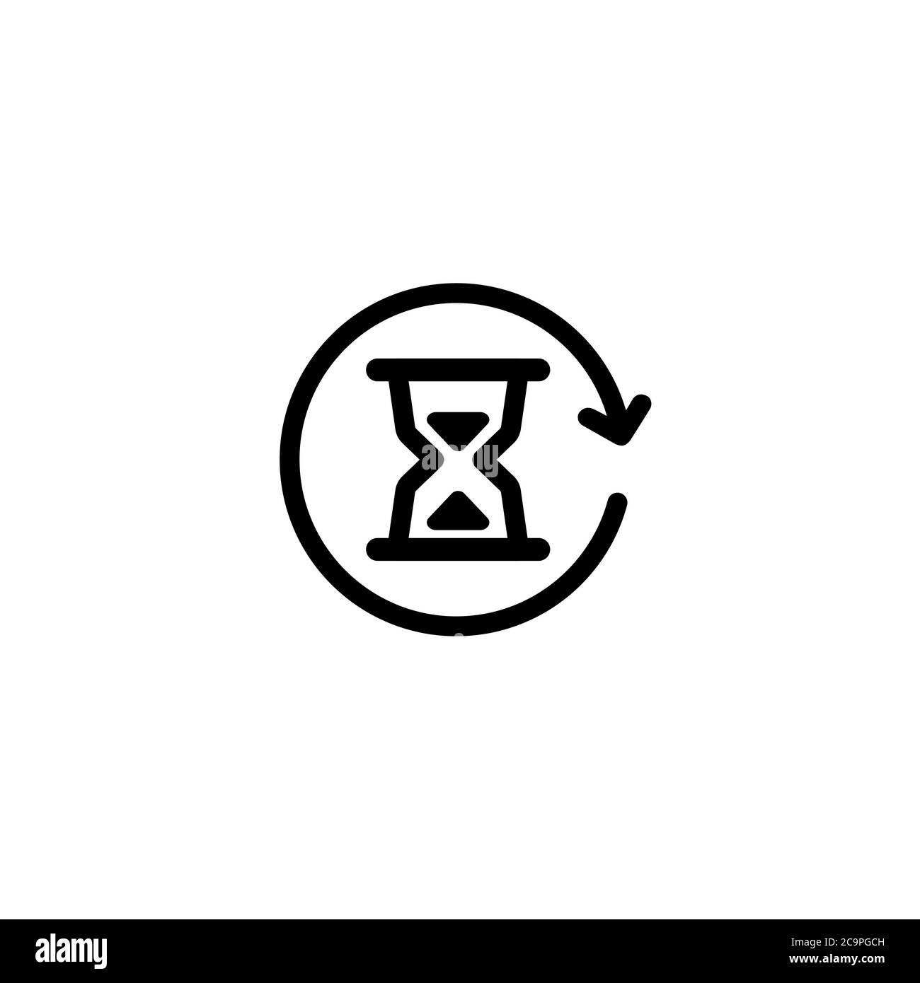 Icône HourGlass. Attente consépt. Vecteur sur fond blanc isolé. SPE 10 Illustration de Vecteur