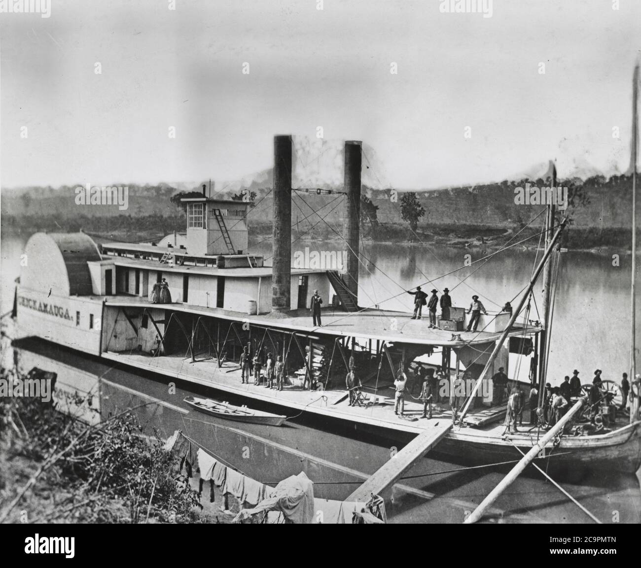USA transport Chickamauga pendant la guerre de Sécession Banque D'Images