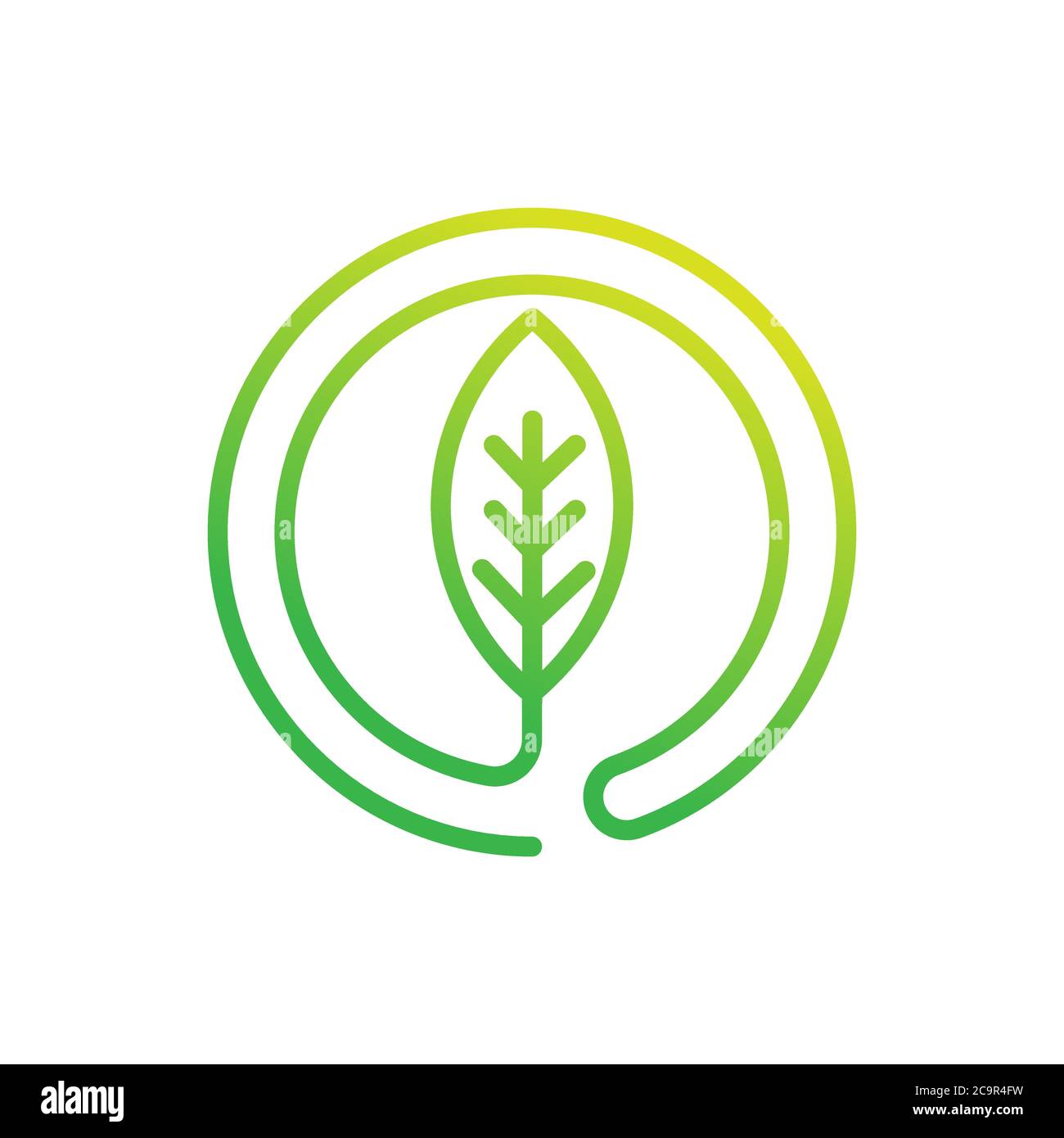 Illustration vectorielle du logo feuille. Résumé vecteur du logo feuille dans un concept de design créatif pour la nature, l'agriculture et les activités agricoles. Logo Tree Leaf, Illustration de Vecteur