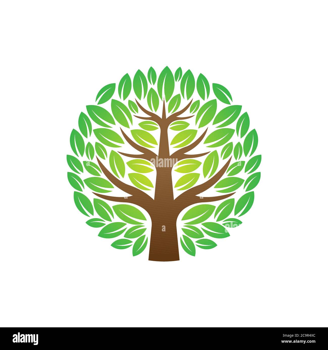 Illustration vectorielle du logo Tree. Résumé arbre logo vecteur dans le concept de conception créative pour la nature, l'agriculture et les affaires agricoles. Logo de l'arbre, icône, Illustration de Vecteur